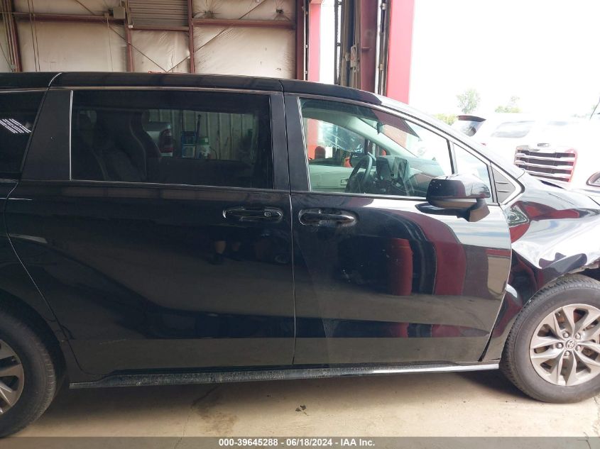 2022 Toyota Sienna Le VIN: 5TDKRKEC2NS129522 Lot: 39645288