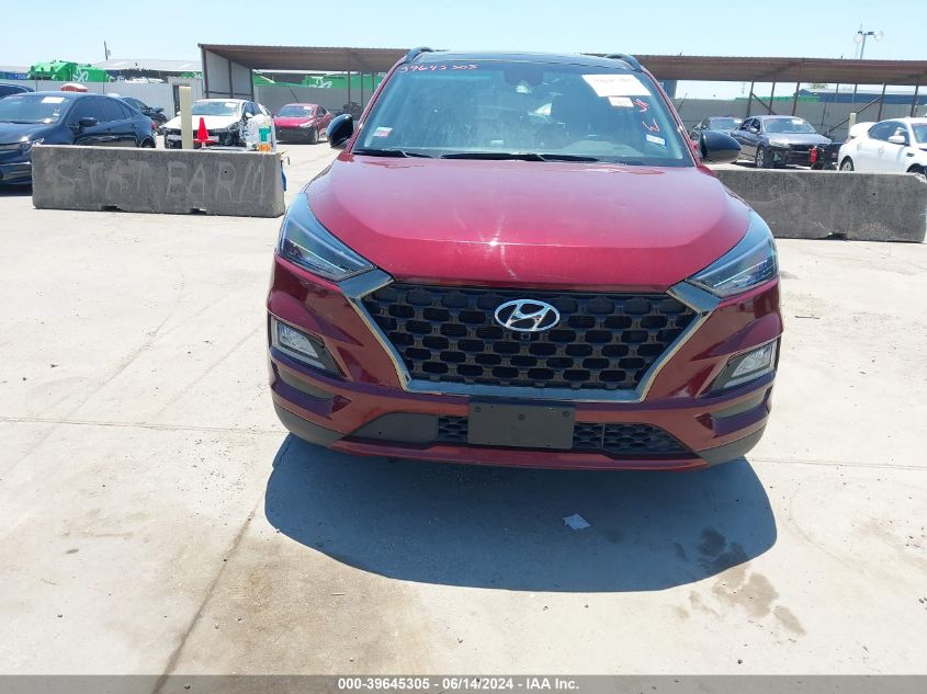 2019 Hyundai Tucson Night VIN: KM8J33AL7KU010957 Lot: 39645305