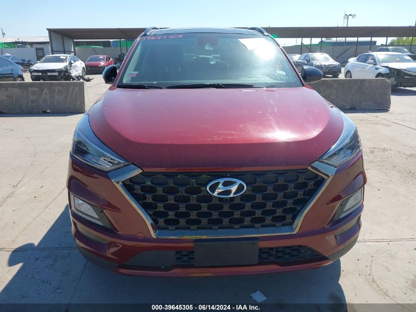 2019 Hyundai Tucson Night VIN: KM8J33AL7KU010957 Lot: 39645305