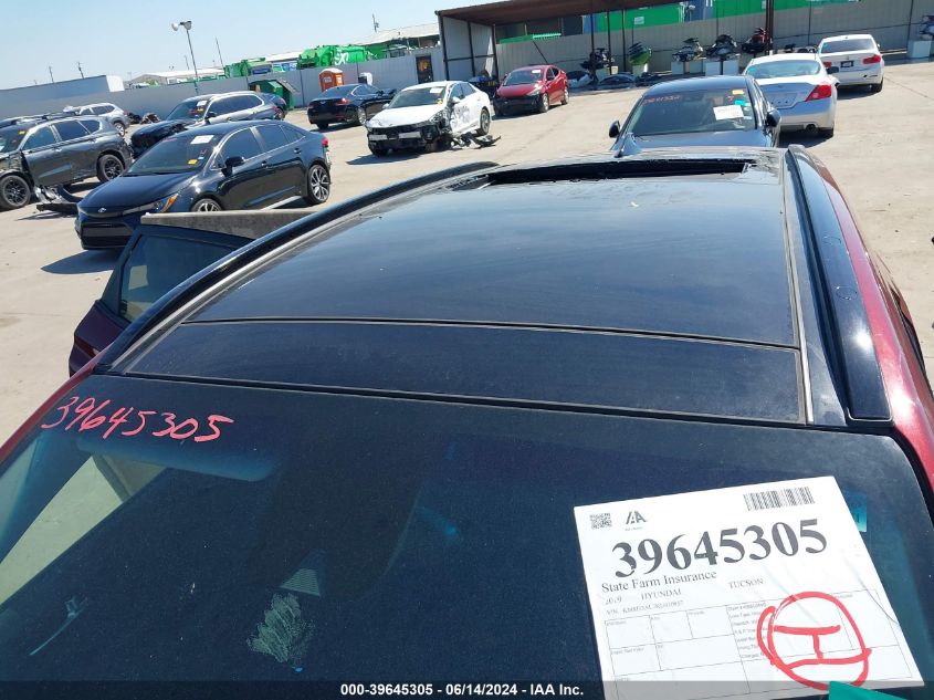 2019 Hyundai Tucson Night VIN: KM8J33AL7KU010957 Lot: 39645305