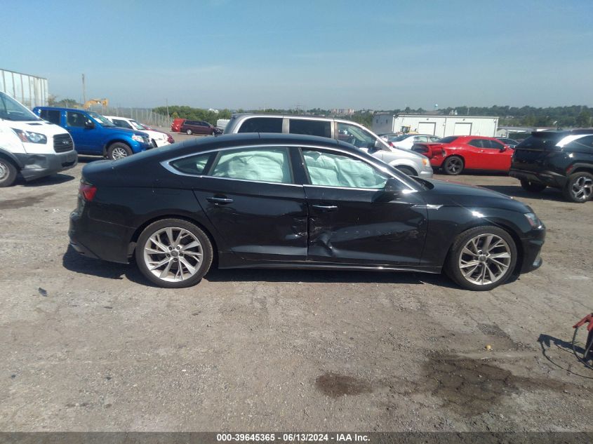 2021 Audi A5 Sportback Premium 40 Tfsi Quattro S Tronic VIN: WAUABCF56MA006935 Lot: 39645365