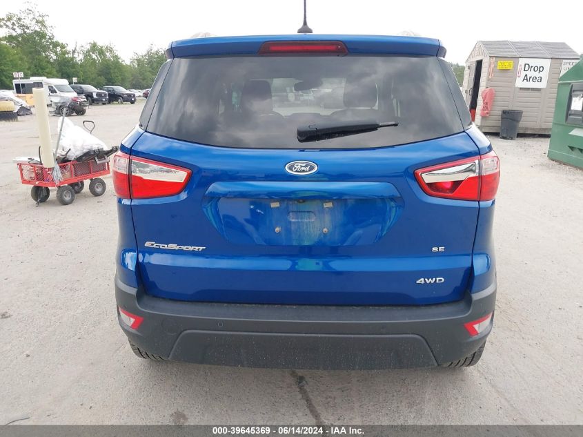 2020 Ford Ecosport Se VIN: MAJ6S3GL7LC359344 Lot: 39645369