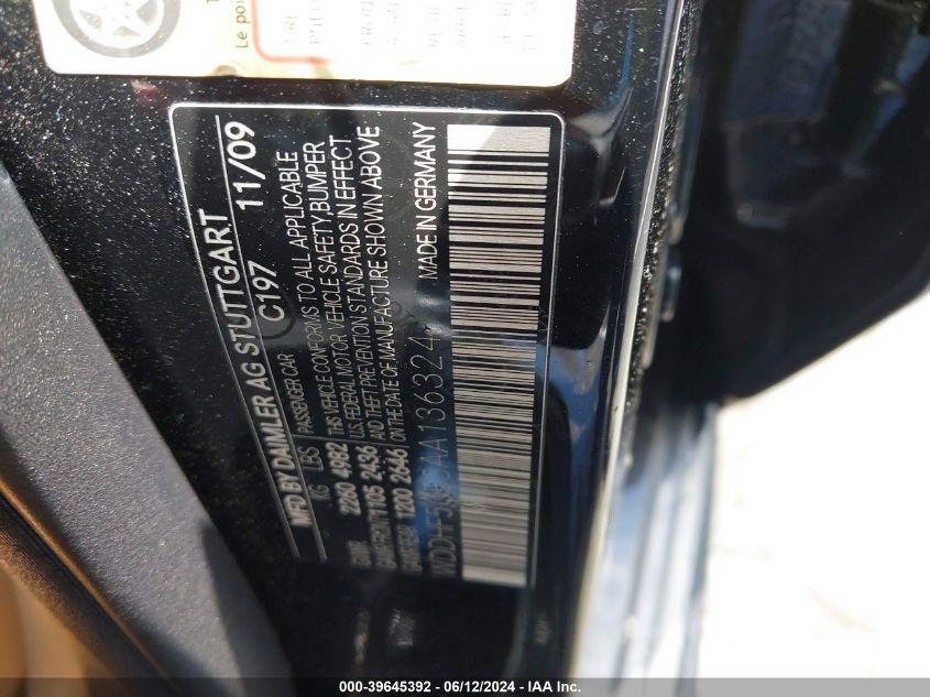 2010 Mercedes-Benz E 350 VIN: WDDHF5GB3AA136324 Lot: 39645392