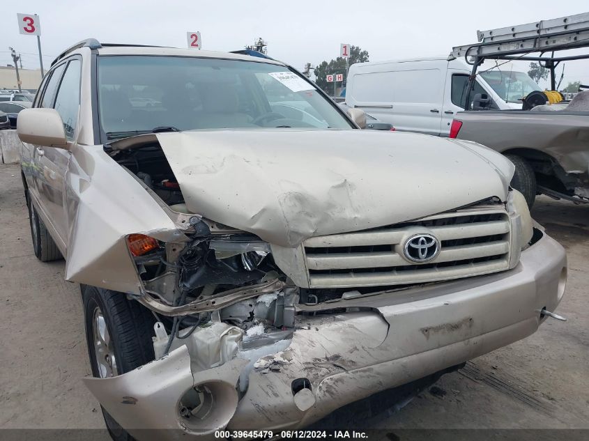 2006 Toyota Highlander V6 VIN: JTEDP21A660111740 Lot: 39645479