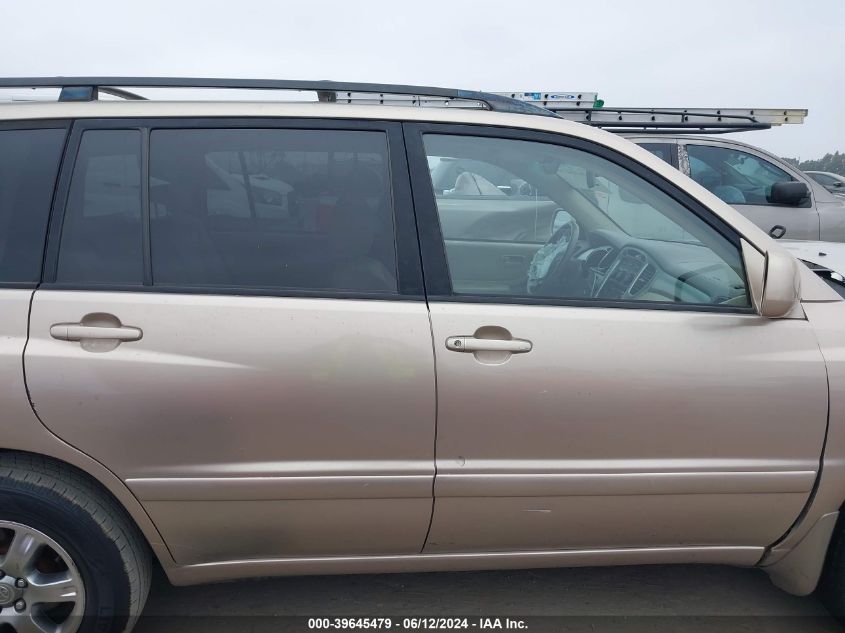 2006 Toyota Highlander V6 VIN: JTEDP21A660111740 Lot: 39645479