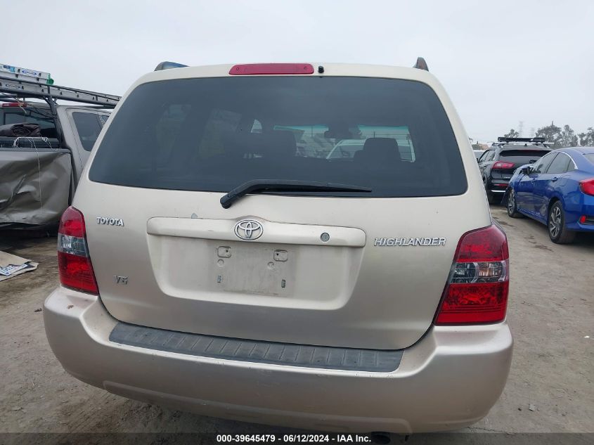 2006 Toyota Highlander V6 VIN: JTEDP21A660111740 Lot: 39645479