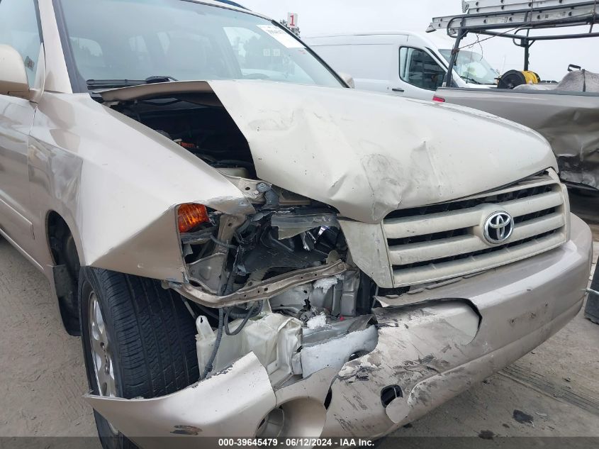 2006 Toyota Highlander V6 VIN: JTEDP21A660111740 Lot: 39645479