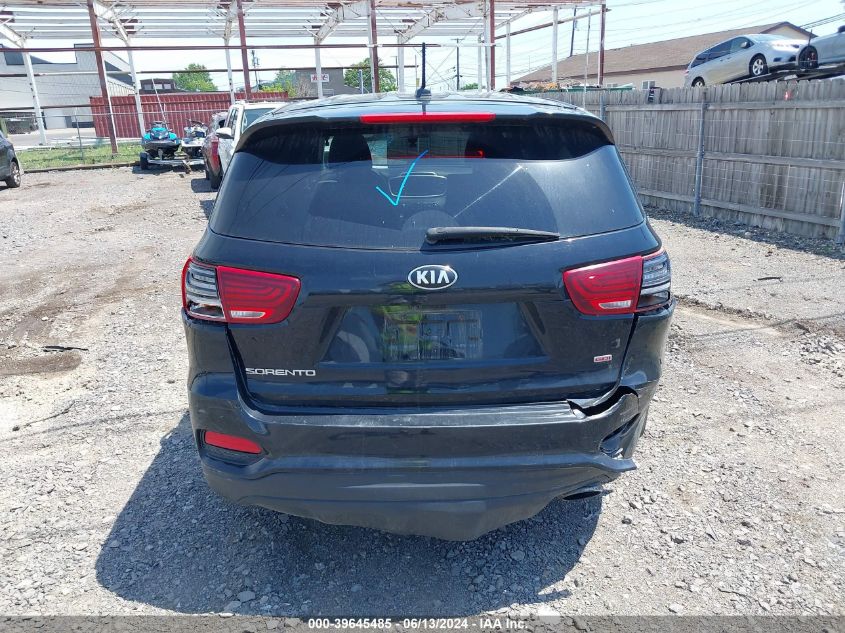 2019 Kia Sorento 2.4L Lx VIN: 5XYPGDA36KG523613 Lot: 39645485