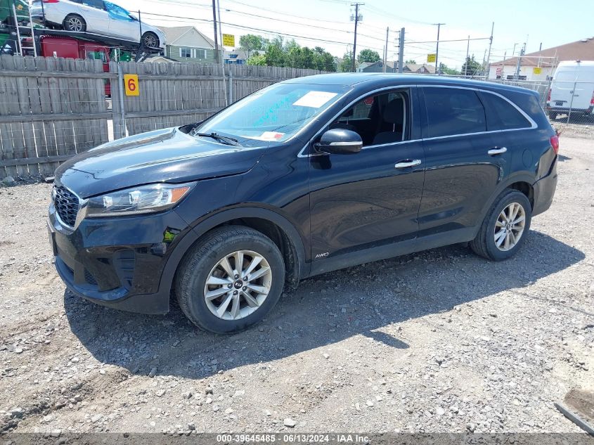 2019 Kia Sorento 2.4L Lx VIN: 5XYPGDA36KG523613 Lot: 39645485