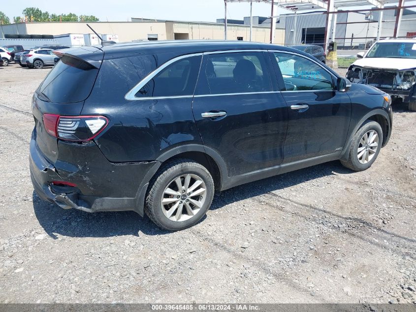 2019 Kia Sorento 2.4L Lx VIN: 5XYPGDA36KG523613 Lot: 39645485