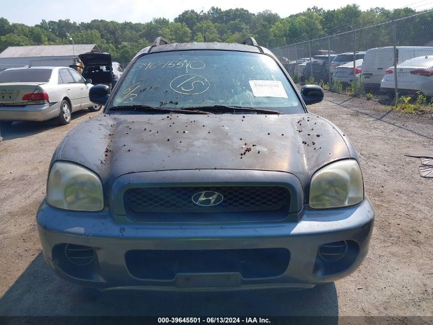 2004 Hyundai Santa Fe VIN: KM8SB12BX4U766593 Lot: 39645501