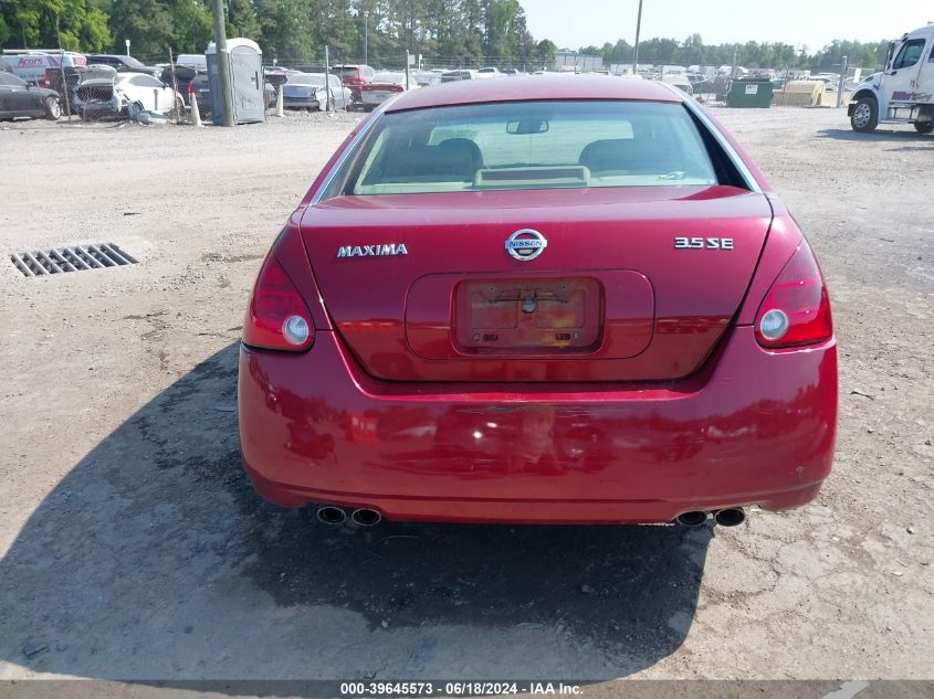 2006 Nissan Maxima 3.5 Se VIN: 1N4BA41E46C800126 Lot: 39645573