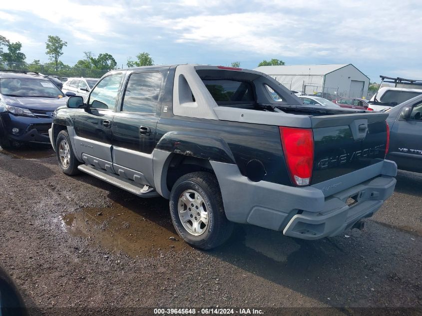 2002 Chevrolet Avalanche 1500 VIN: 3GNEK13T62G134383 Lot: 39645648