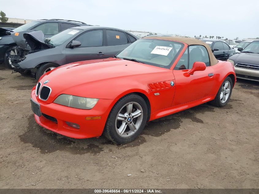 2002 BMW Z3 2.5I VIN: 4USCN33422LM06162 Lot: 39645654