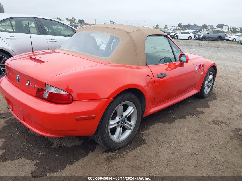 2002 BMW Z3 2.5I VIN: 4USCN33422LM06162 Lot: 39645654