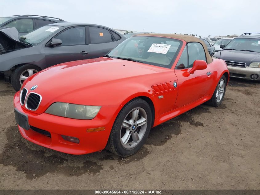 2002 BMW Z3 2.5I VIN: 4USCN33422LM06162 Lot: 39645654