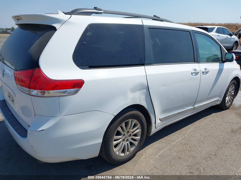 2013 Toyota Sienna Xle V6 8 Passenger VIN: 5TDYK3DC6DS308490 Lot: 39645764