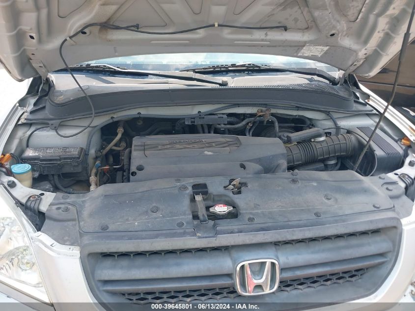 2003 Honda Pilot Ex-L VIN: 2HKYF185X3H522231 Lot: 39645801