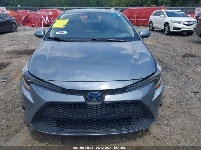 2022 Toyota Corolla Hybrid Le VIN: JTDEAMDE0NJ057610 Lot: 39645803