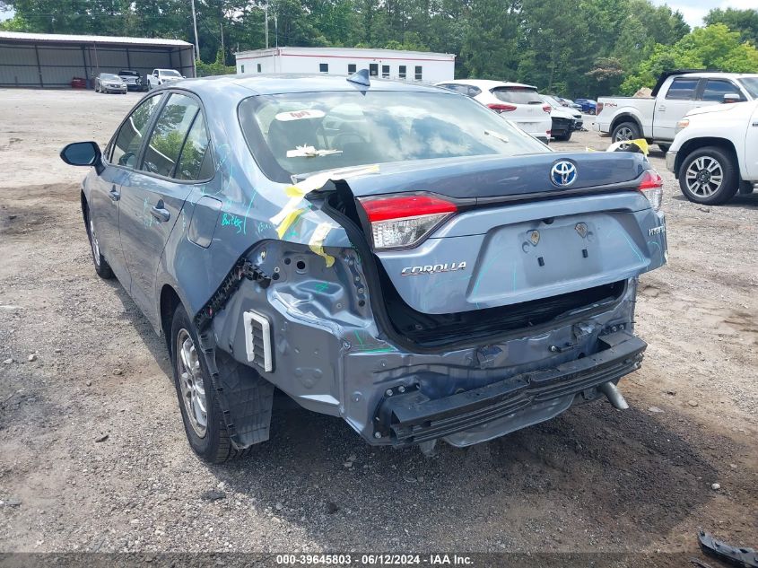 2022 Toyota Corolla Hybrid Le VIN: JTDEAMDE0NJ057610 Lot: 39645803