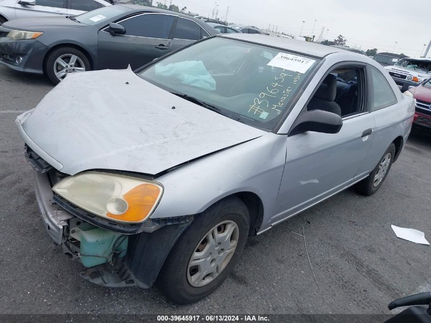 2001 Honda Civic Lx VIN: 1HGEM22571L061796 Lot: 39645917