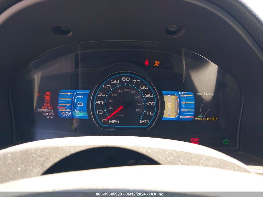 2010 Ford Fusion Hybrid VIN: 3FADP0L39AR126528 Lot: 39645929