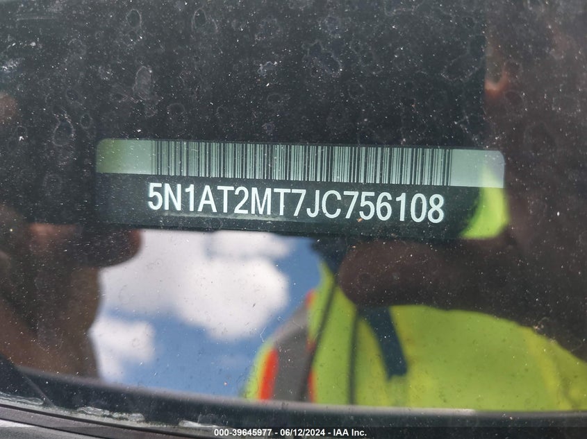 2018 Nissan Rogue S VIN: 5N1AT2MT7JC756108 Lot: 39645977