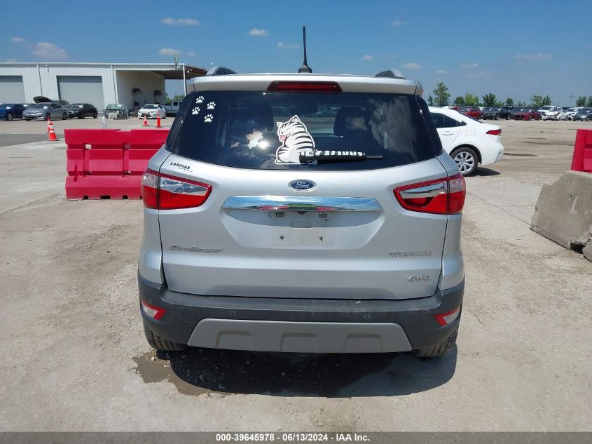 2019 Ford Ecosport Titanium VIN: MAJ6S3KL9KC279629 Lot: 39645978