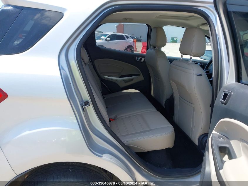 2019 Ford Ecosport Titanium VIN: MAJ6S3KL9KC279629 Lot: 39645978