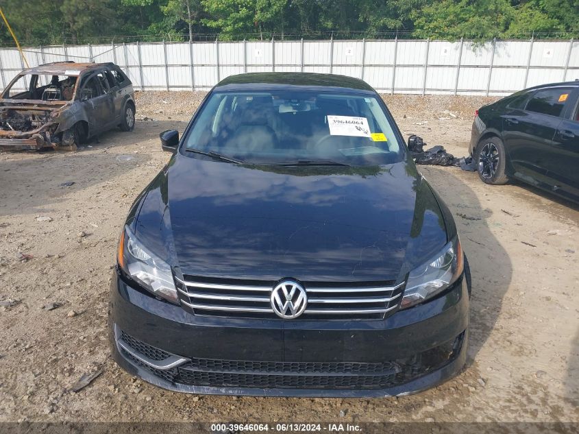 2012 Volkswagen Passat 2.5L S VIN: 1VWAP7A36CC072841 Lot: 39646064