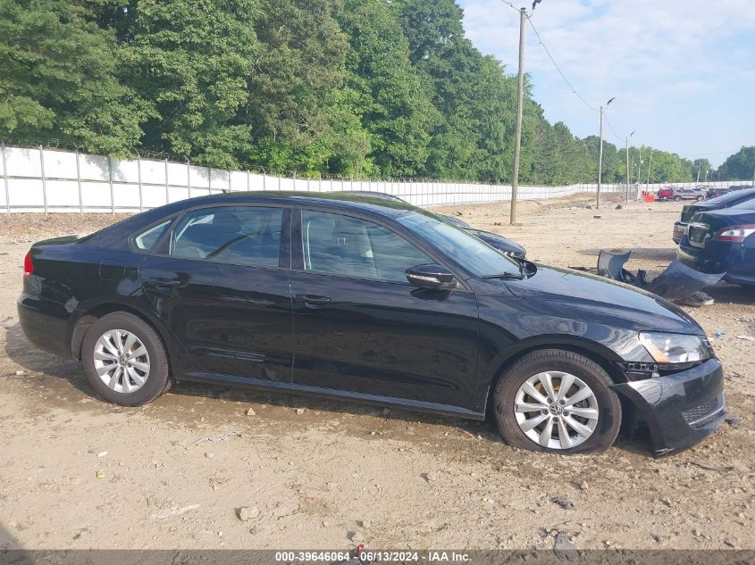 2012 Volkswagen Passat 2.5L S VIN: 1VWAP7A36CC072841 Lot: 39646064