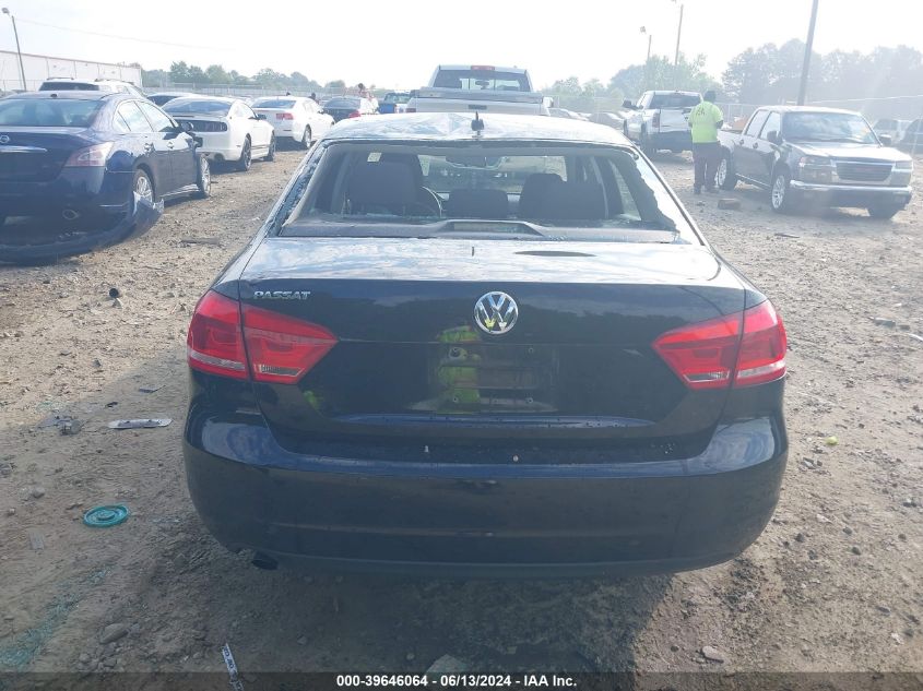 2012 Volkswagen Passat 2.5L S VIN: 1VWAP7A36CC072841 Lot: 39646064
