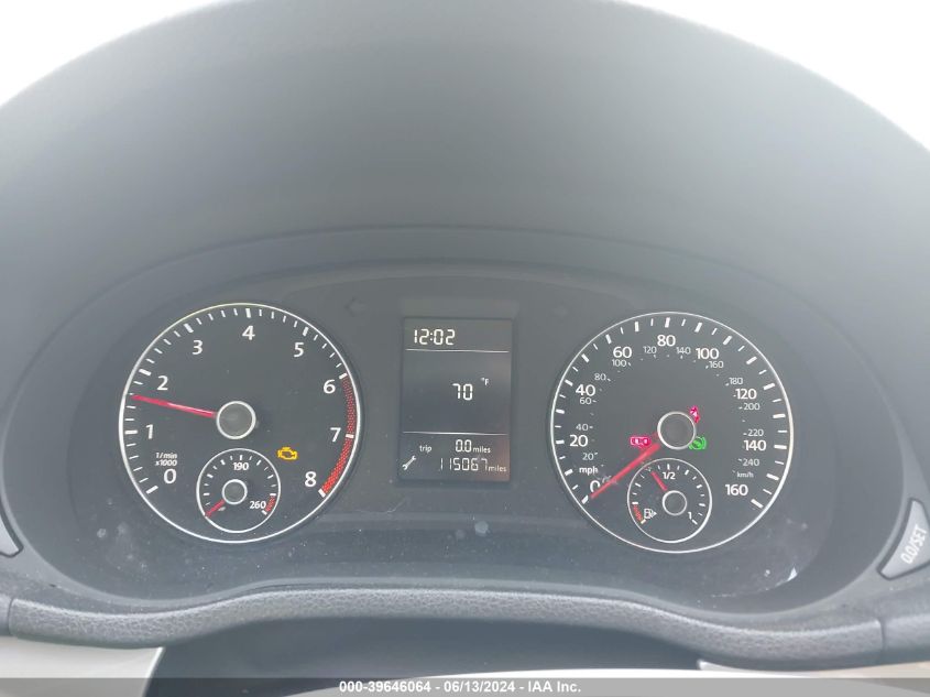 2012 Volkswagen Passat 2.5L S VIN: 1VWAP7A36CC072841 Lot: 39646064