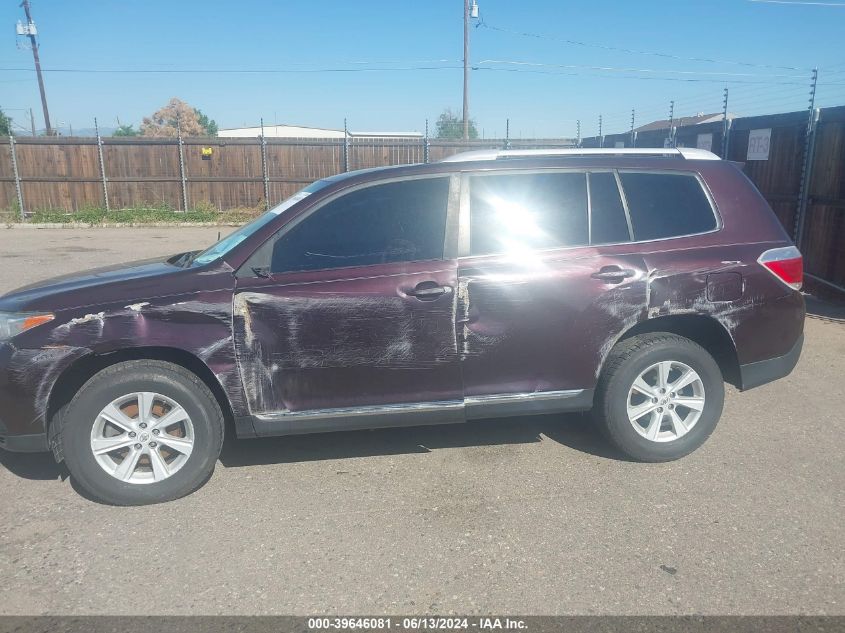 2012 Toyota Highlander Base V6 VIN: 5TDBK3EH2CS121309 Lot: 39646081