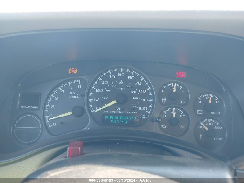 2001 Chevrolet Tahoe Lt VIN: 1GNEK13T21R142687 Lot: 39646183