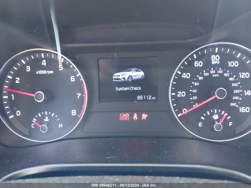 2019 Kia Forte Lxs VIN: 3KPF24AD2KE083079 Lot: 39646211