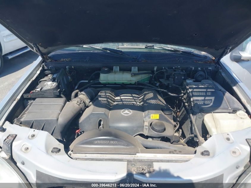 2001 Mercedes-Benz Ml 320 VIN: 4JGAB54E51A279597 Lot: 39646213