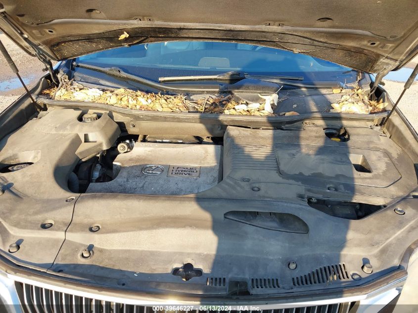 2012 Lexus Rx 450H VIN: JTJBC1BA8C2426987 Lot: 39646227