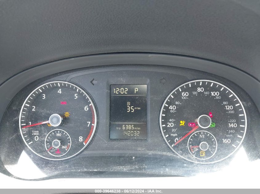 2012 Volkswagen Passat 2.5L S VIN: 1VWAP7A32CC042994 Lot: 39646238