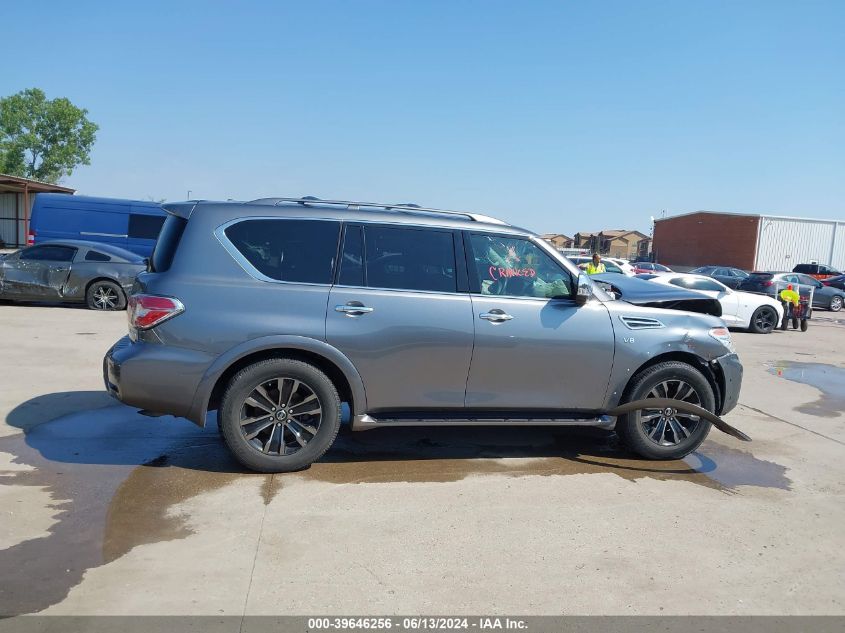 2017 Nissan Armada Platinum VIN: JN8AY2NF2H9303282 Lot: 39646256