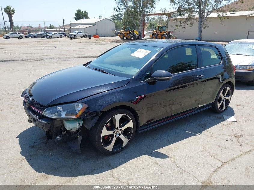 2015 VOLKSWAGEN GOLF GTI 2.0T S 2-DOOR - 3VWTT7AU1FM044347