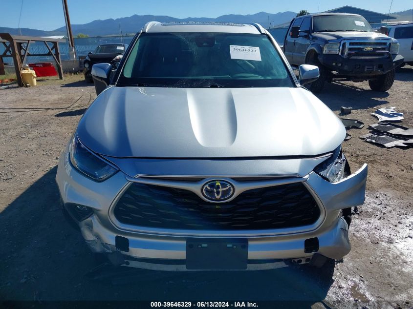 2022 Toyota Highlander Hybrid Xle VIN: 5TDHBRCH6NS559995 Lot: 39646329