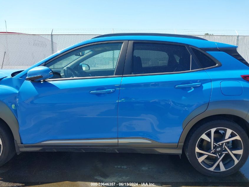 2022 Hyundai Kona Limited VIN: KM8K53A30NU819221 Lot: 39646357