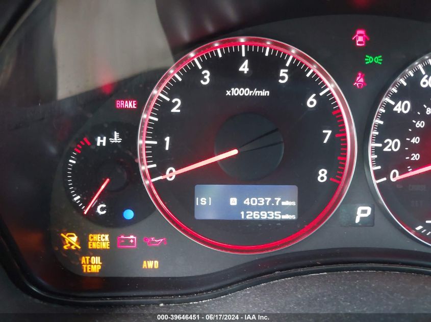 2007 Subaru Outback 2.5Xt Limited VIN: 4S4BP63C874301398 Lot: 39646451