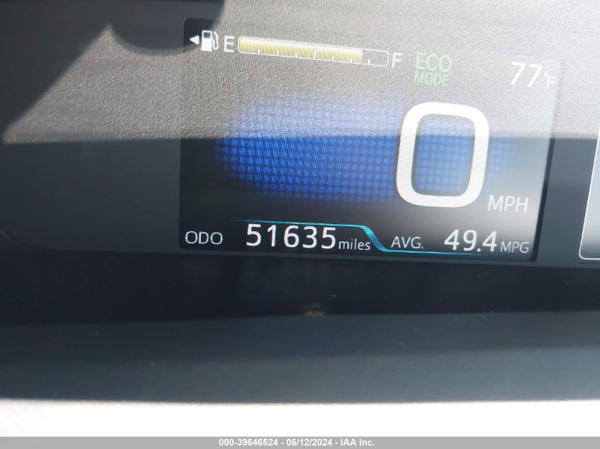 2018 Toyota Prius Two VIN: JTDKBRFU9J3066175 Lot: 39646524