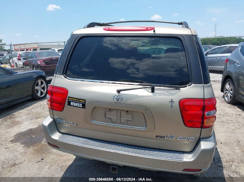 2002 Toyota Sequoia Sr5 VIN: 5TDBT44A02S068695 Lot: 39646588
