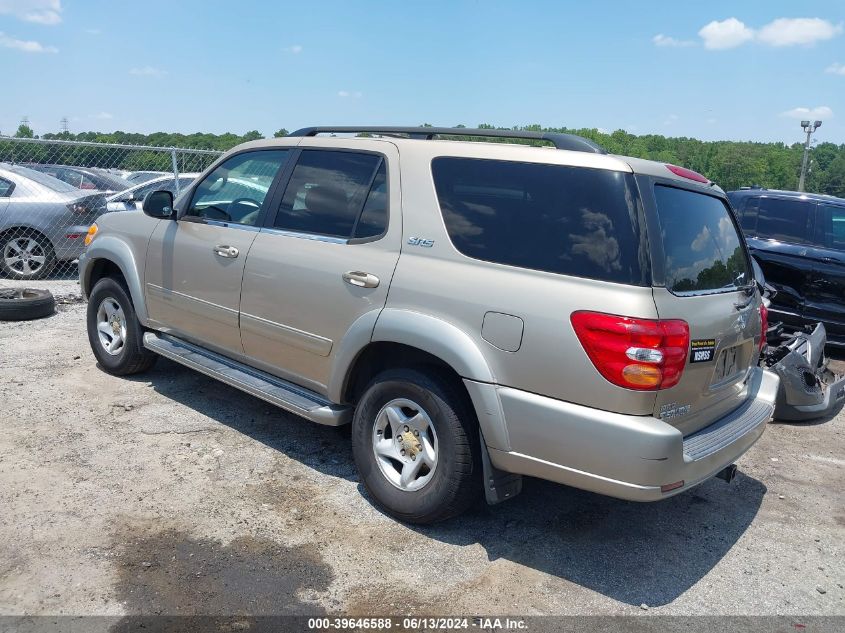 2002 Toyota Sequoia Sr5 VIN: 5TDBT44A02S068695 Lot: 39646588