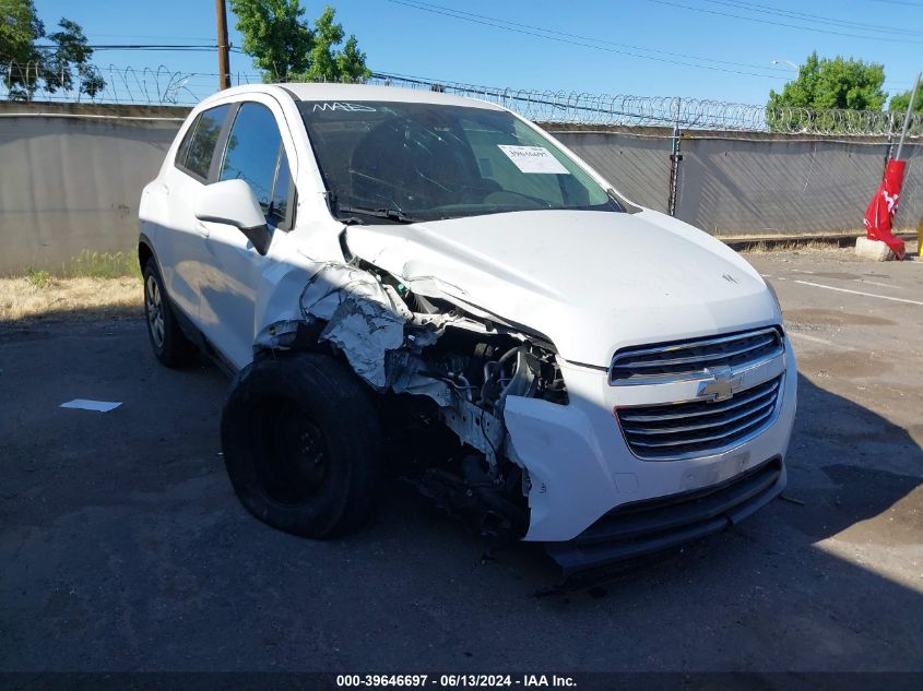 2015 Chevrolet Trax 1Ls VIN: KL7CJKSB1FB128228 Lot: 39646697