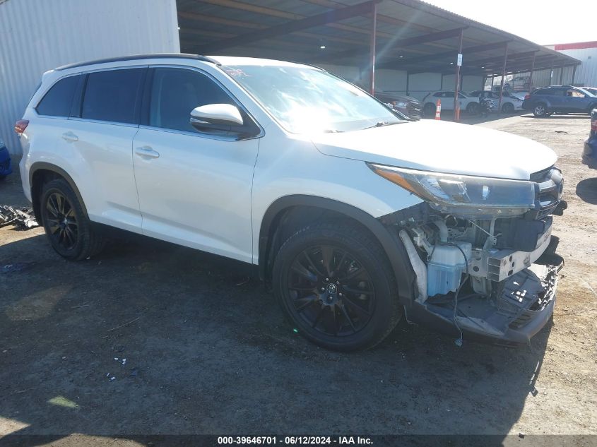 2019 TOYOTA HIGHLANDER SE - 5TDJZRFH2KS608677