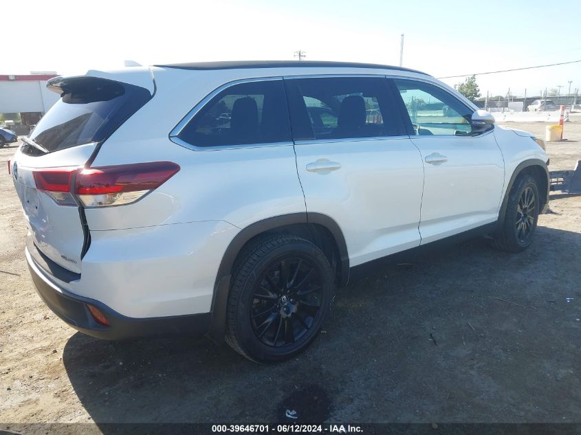 2019 Toyota Highlander Se VIN: 5TDJZRFH2KS608677 Lot: 39646701